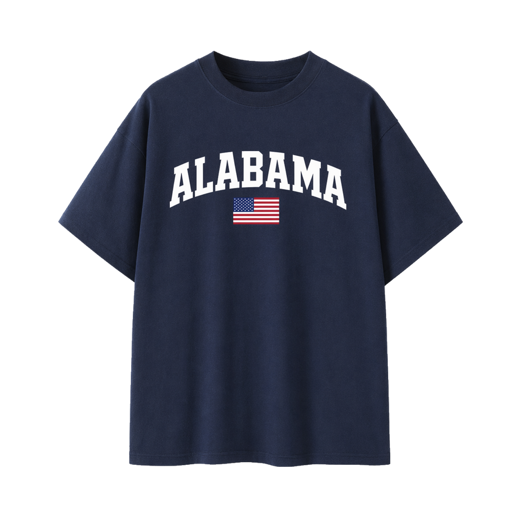 Collection 2 Alabama Essential Cotton T-Shirt - Navy Blue front