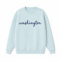 Collection 3 Washington Essential Heavyweight Crewneck Sweatshirt - Water Blue front