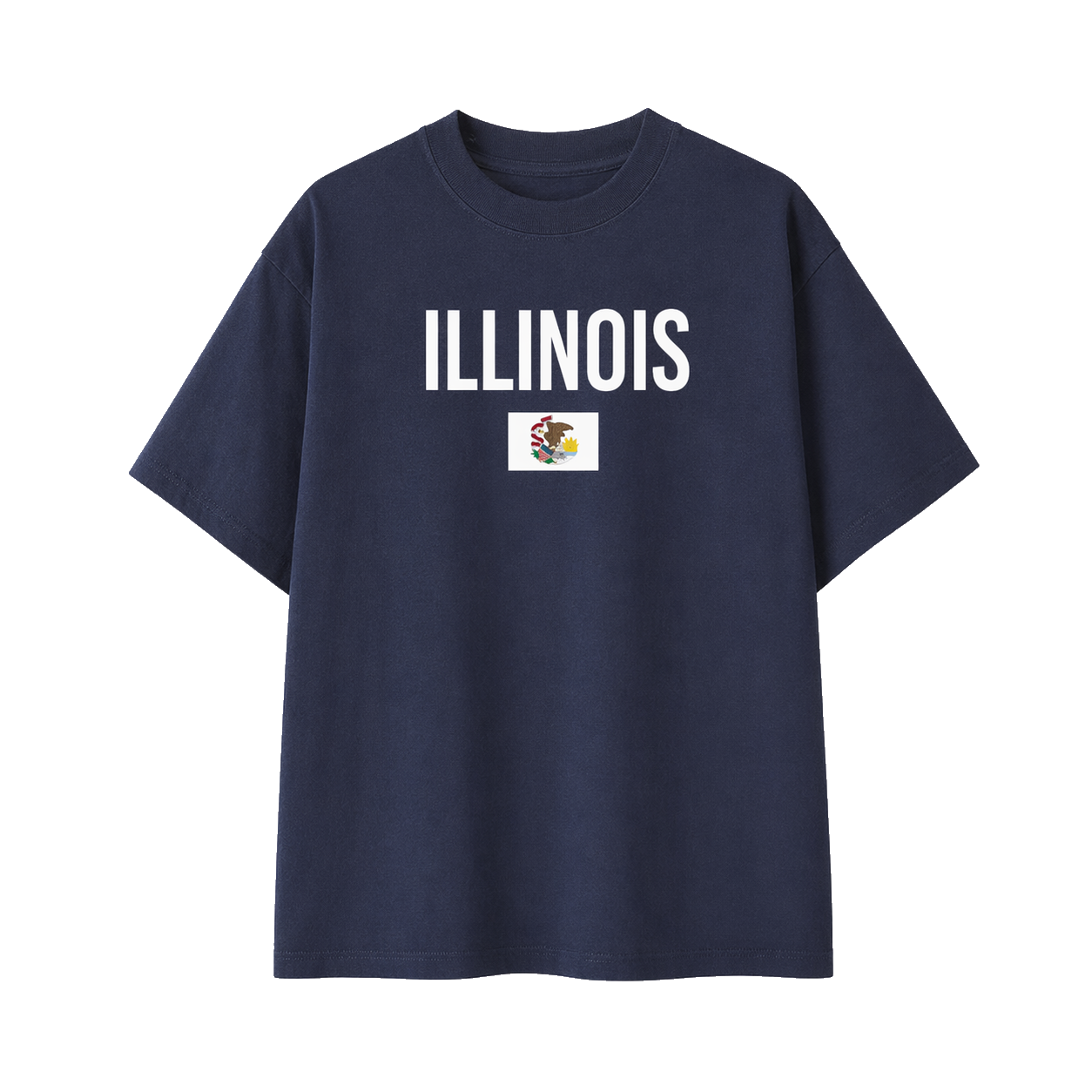 Collection 7 Illinois Essential Cotton T-Shirt - Navy Blue front