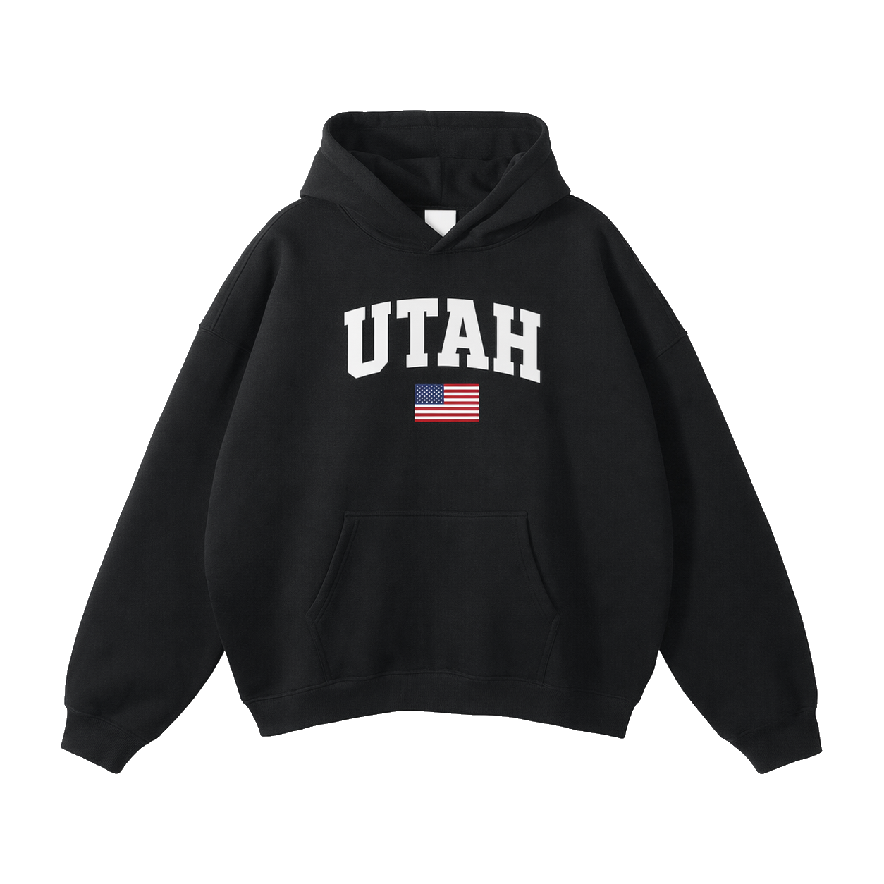 Collection 2 Utah Oversize Fleeced Hoodie - Black front