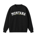 Collection 10 Montana Essential Heavyweight Crewneck Sweatshirt - Black front