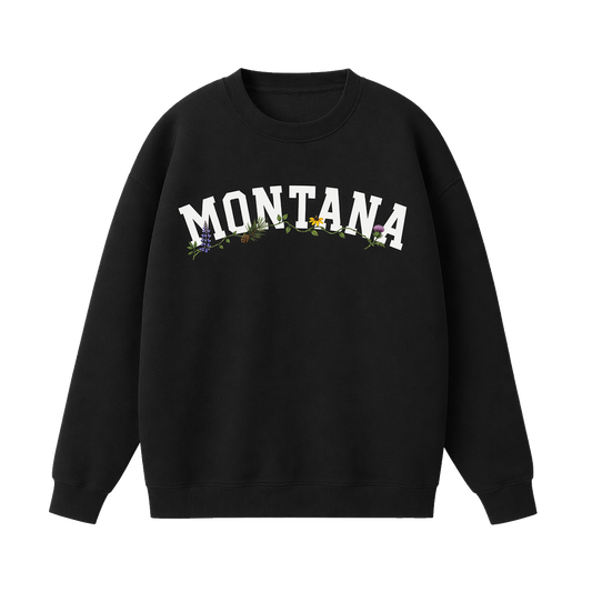 Collection 10 Montana Essential Heavyweight Crewneck Sweatshirt - Black front