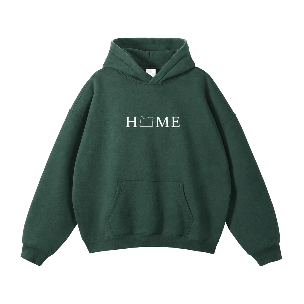 Collection 5 Oregon Oversize Fleeced Hoodie - Eden Green front