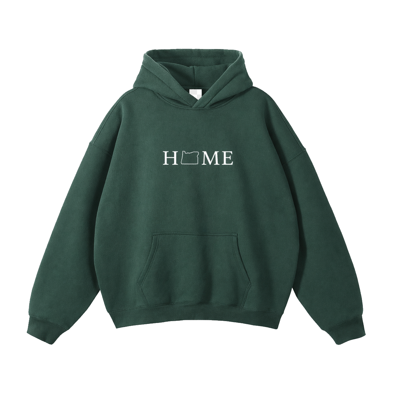Collection 5 Oregon Oversize Fleeced Hoodie - Eden Green front