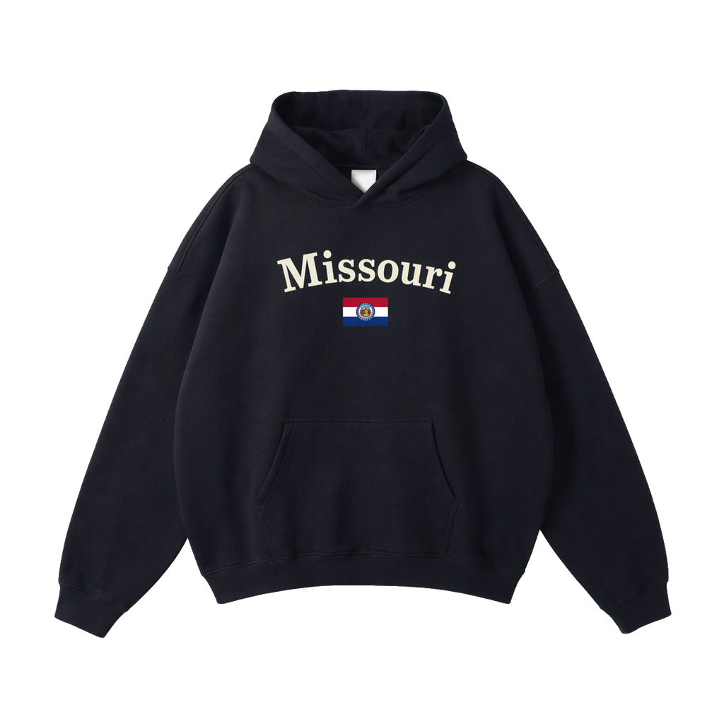 Collection 6 Missouri Oversize Fleeced Hoodie - Black front