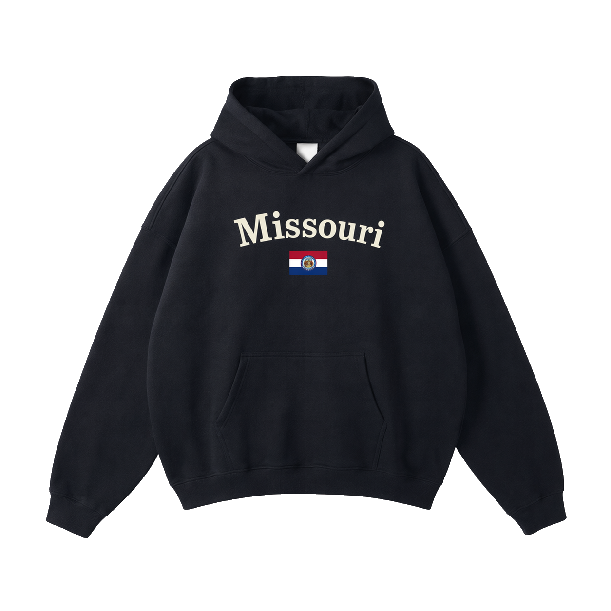 Collection 6 Missouri Oversize Fleeced Hoodie - Black front