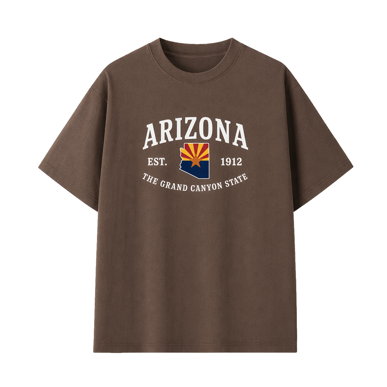 Collection 8 Arizona Essential Cotton T-Shirt - Coffee front