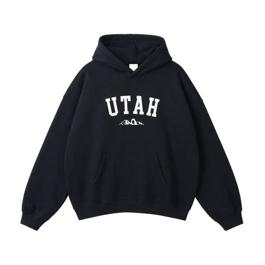 Collection 9 Utah Oversize Fleeced Hoodie - Black front