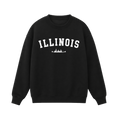 Collection 9 Illinois Essential Heavyweight Crewneck Sweatshirt - Black front