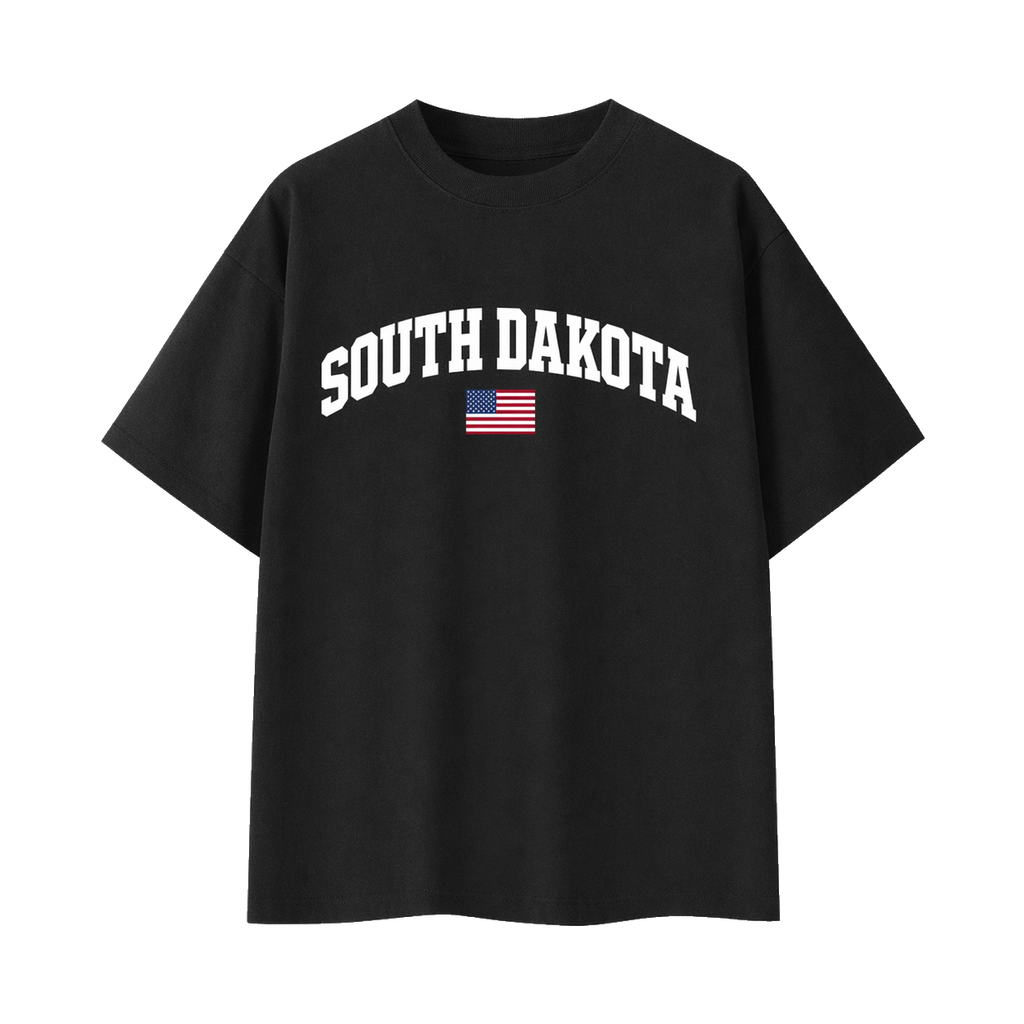 Collection 2 South Dakota Essential Cotton T-Shirt - Black front