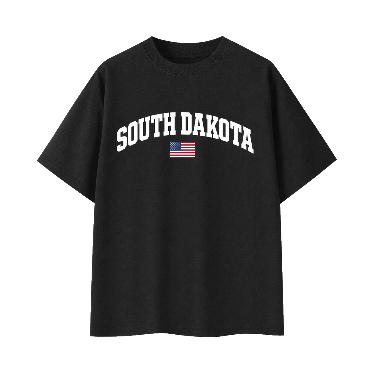 Collection 2 South Dakota Essential Cotton T-Shirt - Black front