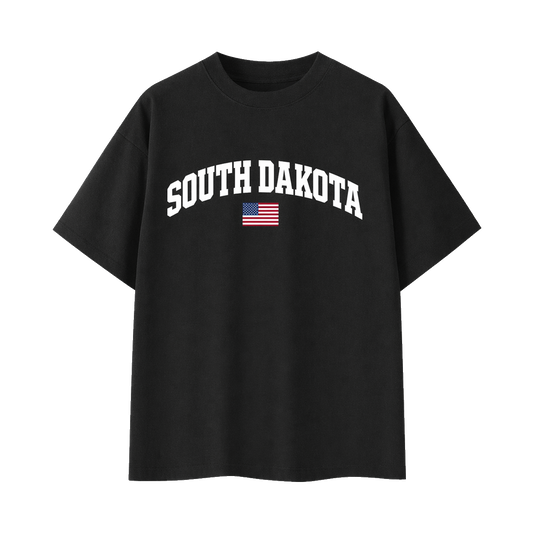 Collection 2 South Dakota Essential Cotton T-Shirt - Black front