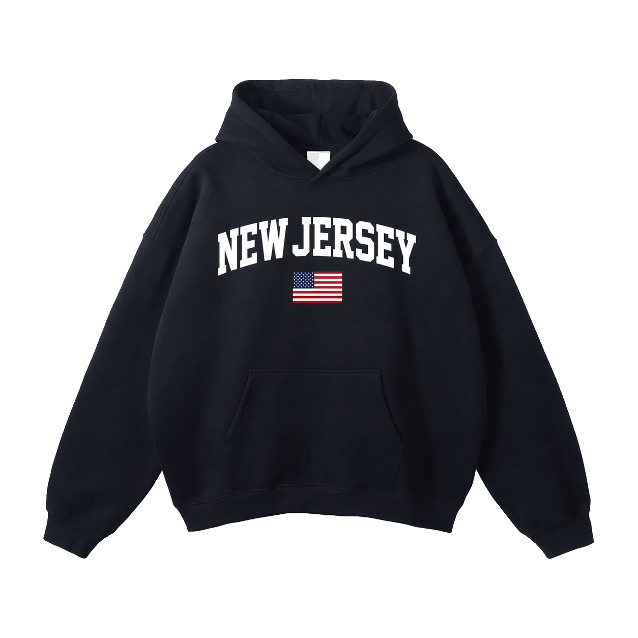 Collection 2 New Jersey Oversize Fleeced Hoodie - Black front