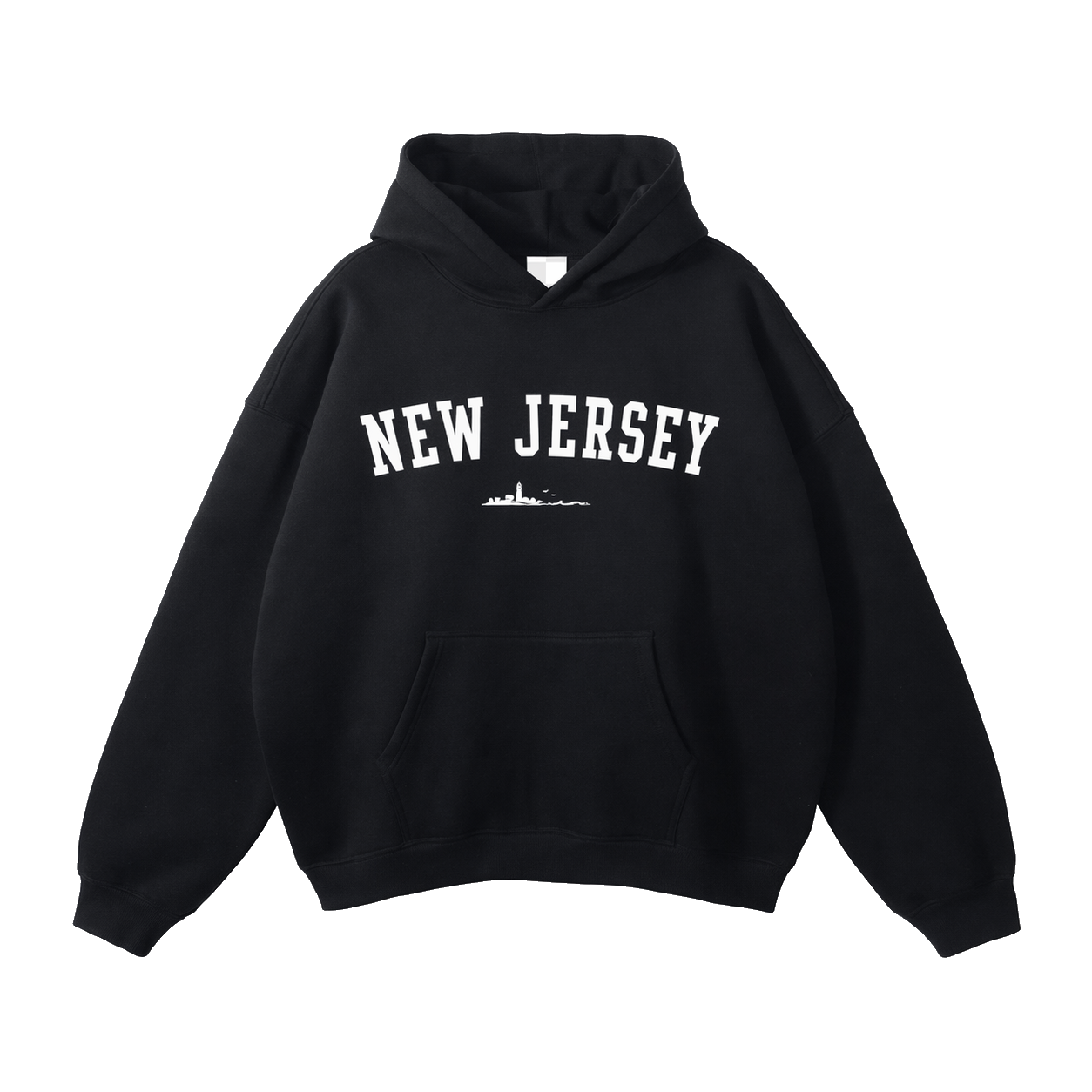Collection 9 New Jersey Oversize Fleeced Hoodie - Black front