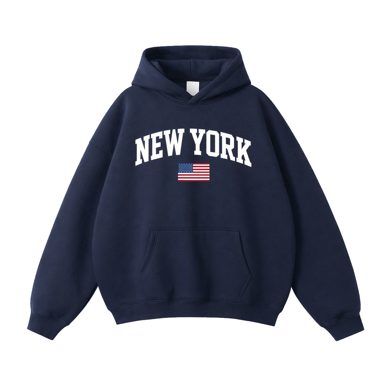 Collection 2 New York Oversize Fleeced Hoodie - Navy Blue front