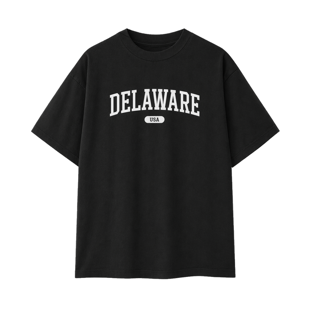Collection 4 Delaware Essential Cotton T-Shirt - Black front
