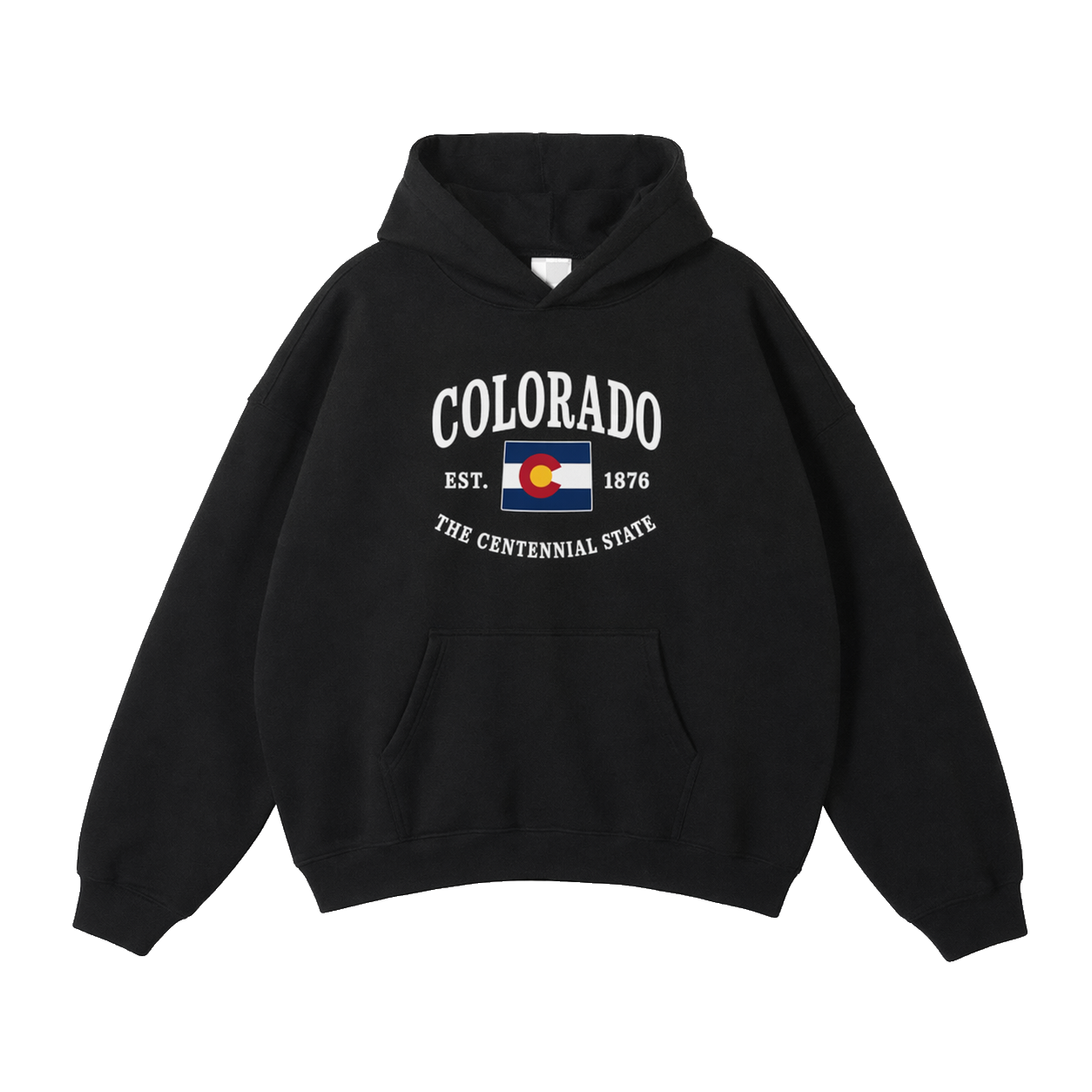 Collection 8 Colorado Oversize Fleeced Hoodie - Black front