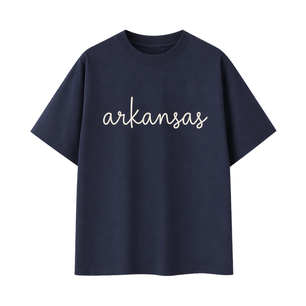 Collection 3 Arkansas Essential Cotton T-Shirt - Navy Blue front