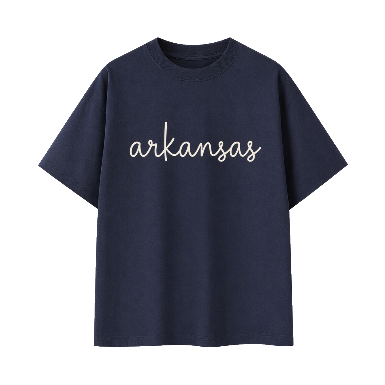 Collection 3 Arkansas Essential Cotton T-Shirt - Navy Blue front