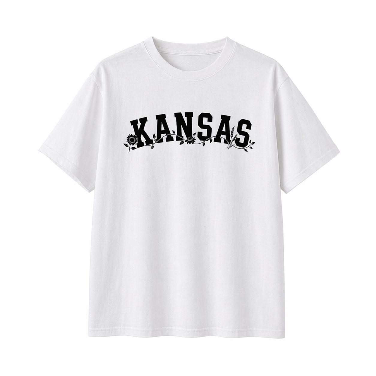 Collection 10 Kansas Essential Cotton T-Shirt - White front