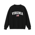 Collection 2 Virginia Essential Heavyweight Crewneck Sweatshirt - Black front