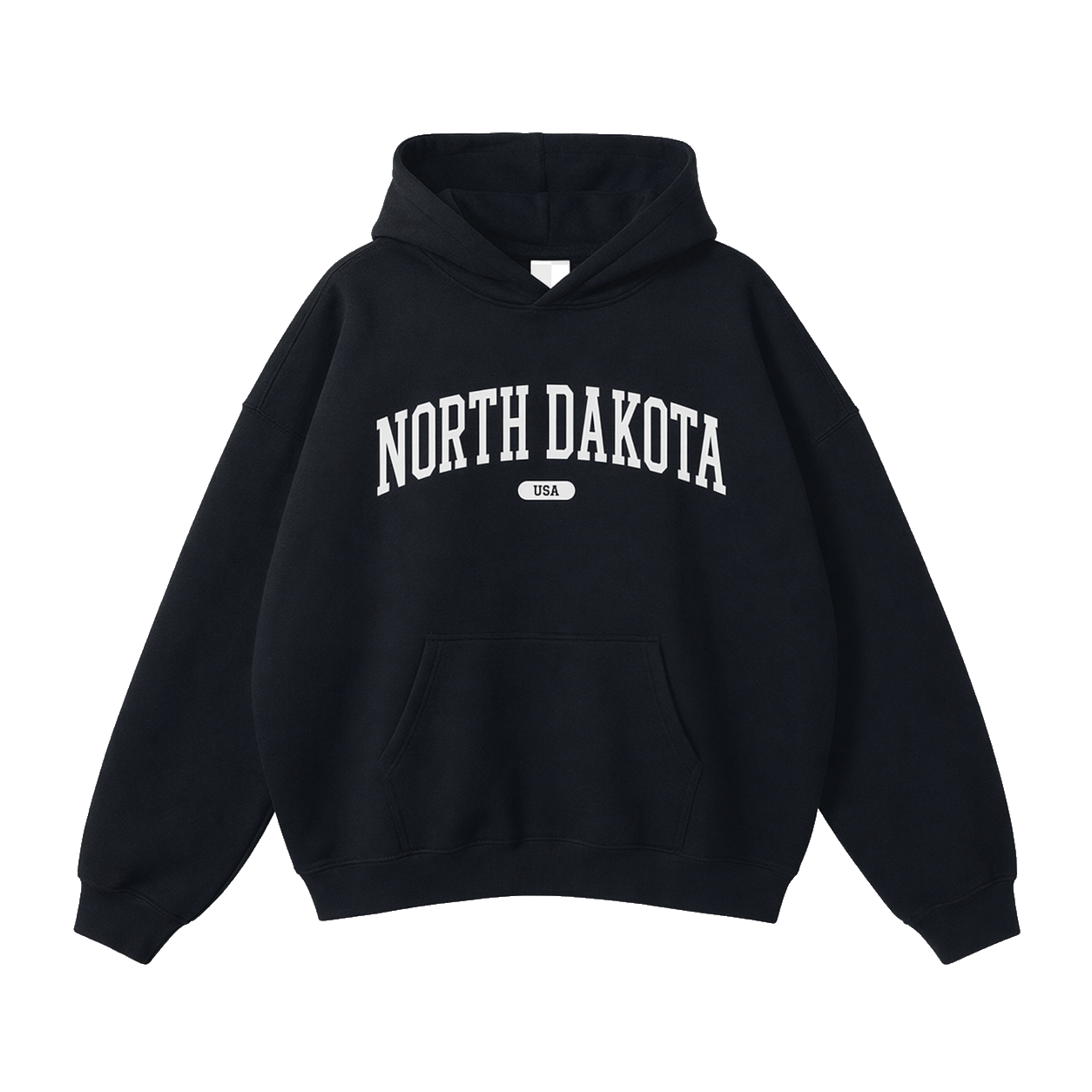 Collection 4 North Dakota Oversize Fleeced Hoodie - Black front