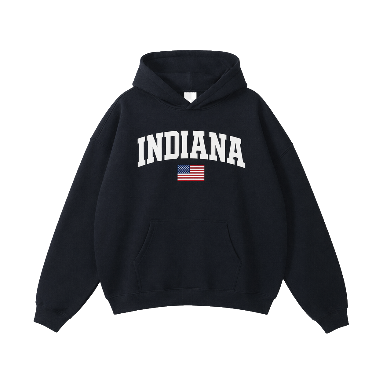 Collection 2 Indiana Oversize Fleeced Hoodie - Black front