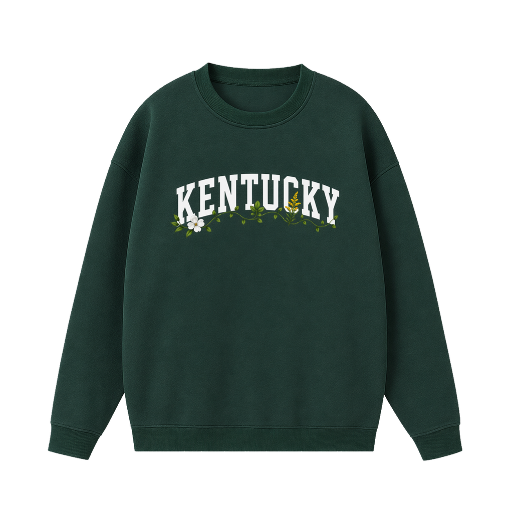 Collection 10 Kentucky Essential Heavyweight Crewneck Sweatshirt - Dark Green front