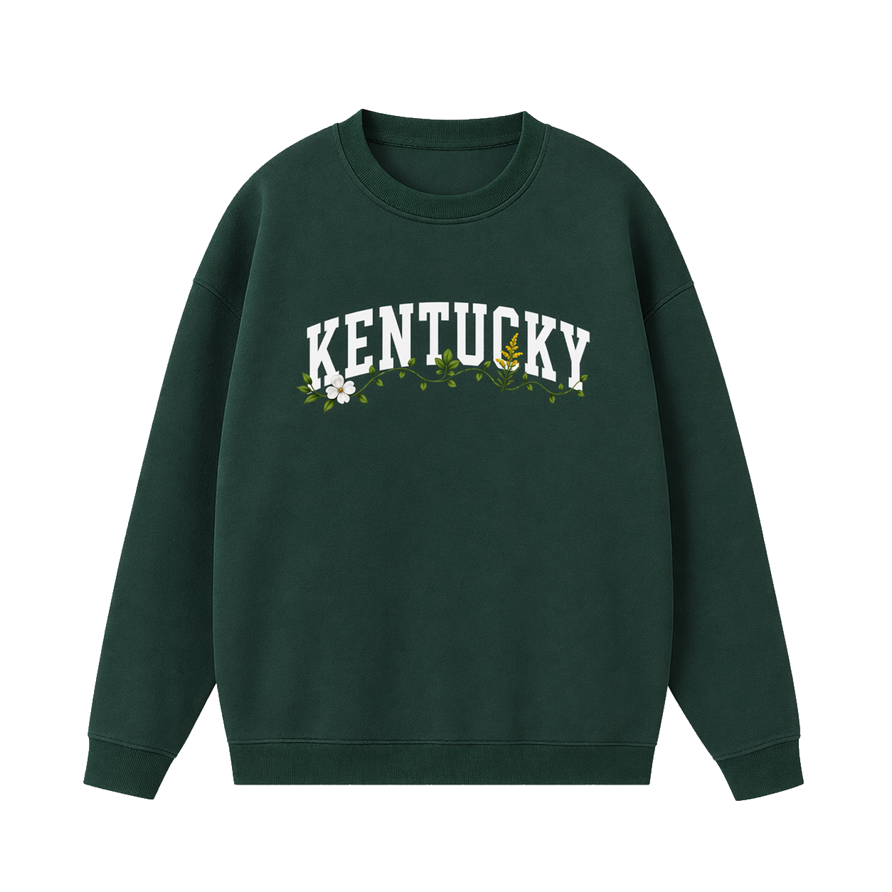 Collection 10 Kentucky Essential Heavyweight Crewneck Sweatshirt - Dark Green front