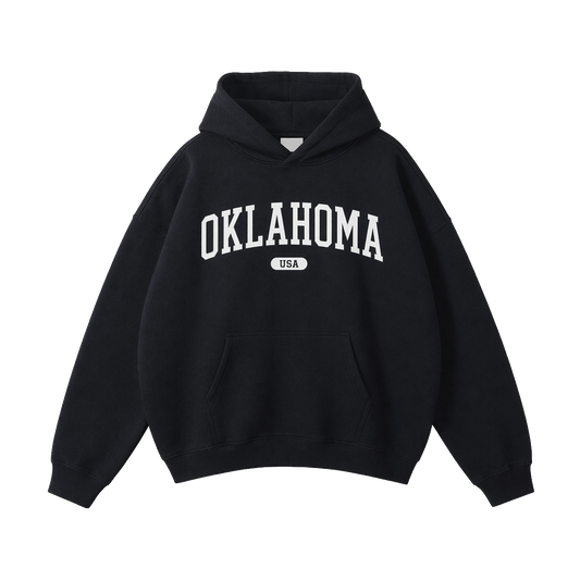 Collection 4 Oklahoma Oversize Fleeced Hoodie - Black front