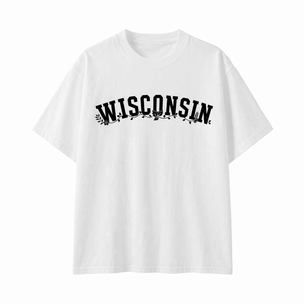 Collection 10 Wisconsin Essential Cotton T-Shirt - White front