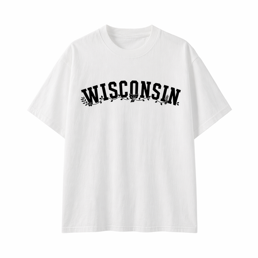 Collection 10 Wisconsin Essential Cotton T-Shirt - White front