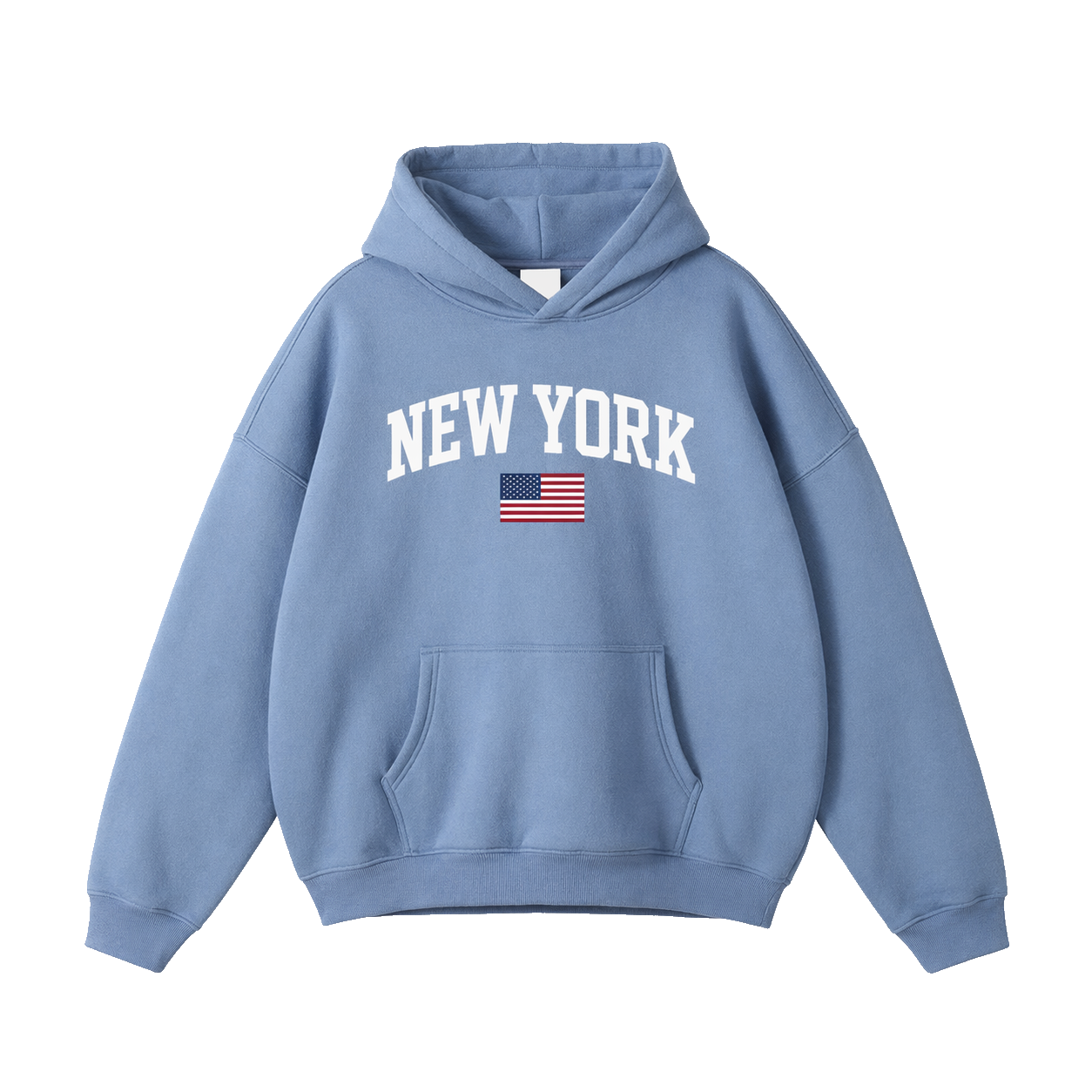 Collection 2 New York Oversize Fleeced Hoodie - Medium Blue front
