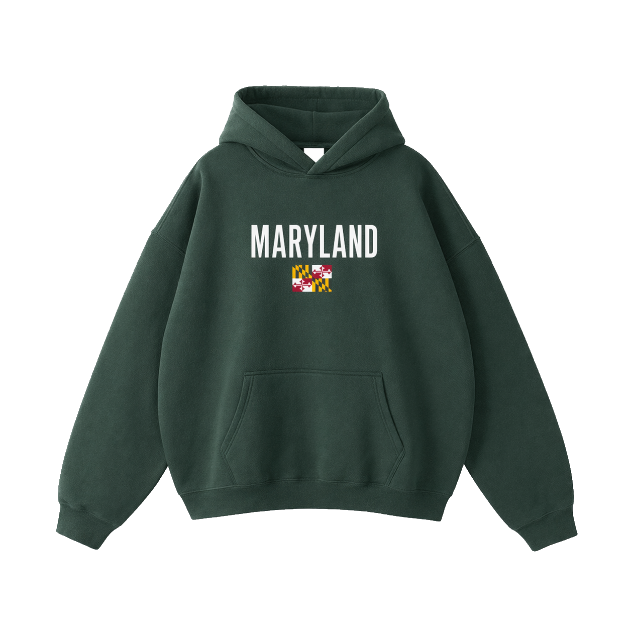 Collection 7 Maryland Oversize Fleeced Hoodie - Eden Green front