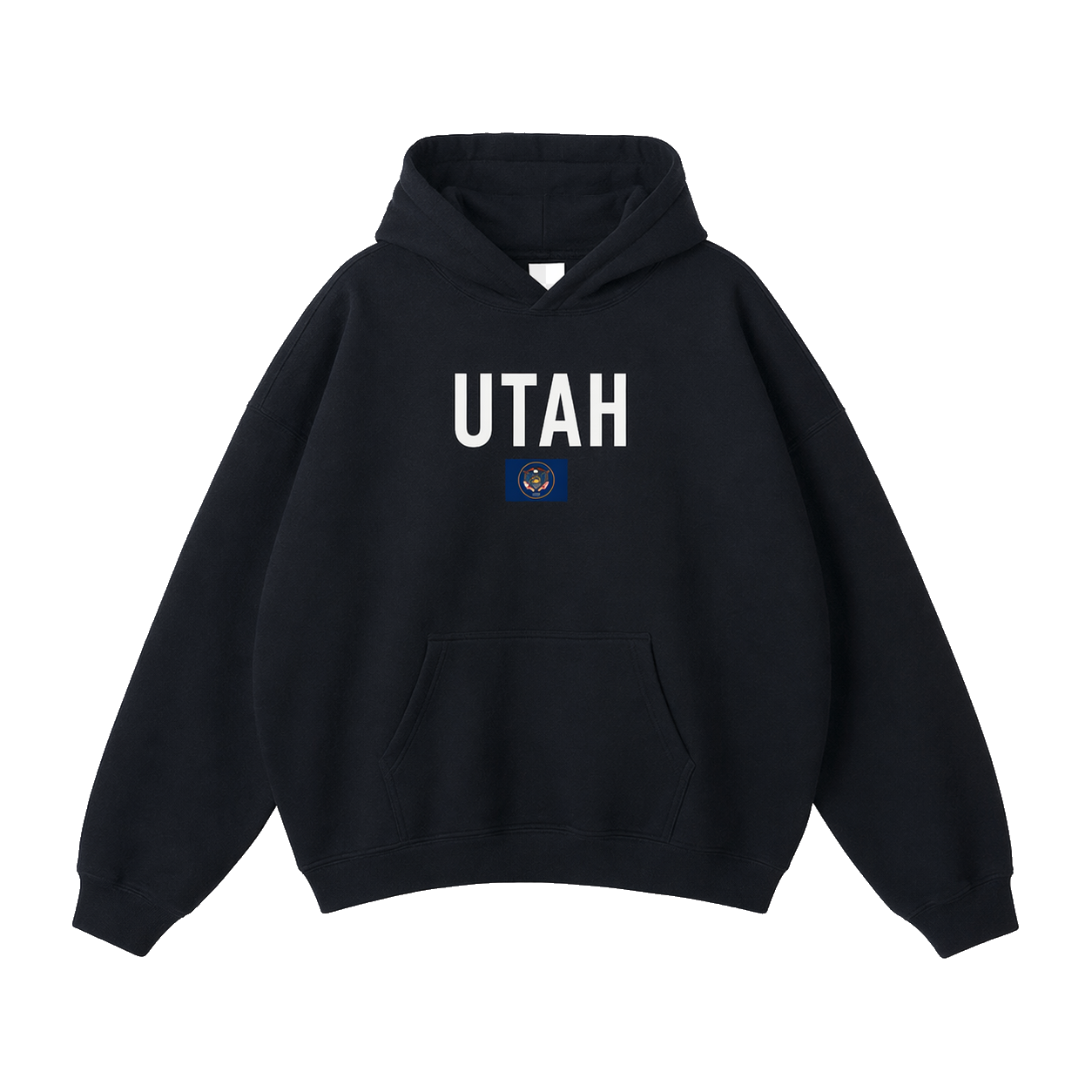 Collection 7 Utah Oversize Fleeced Hoodie - Black front