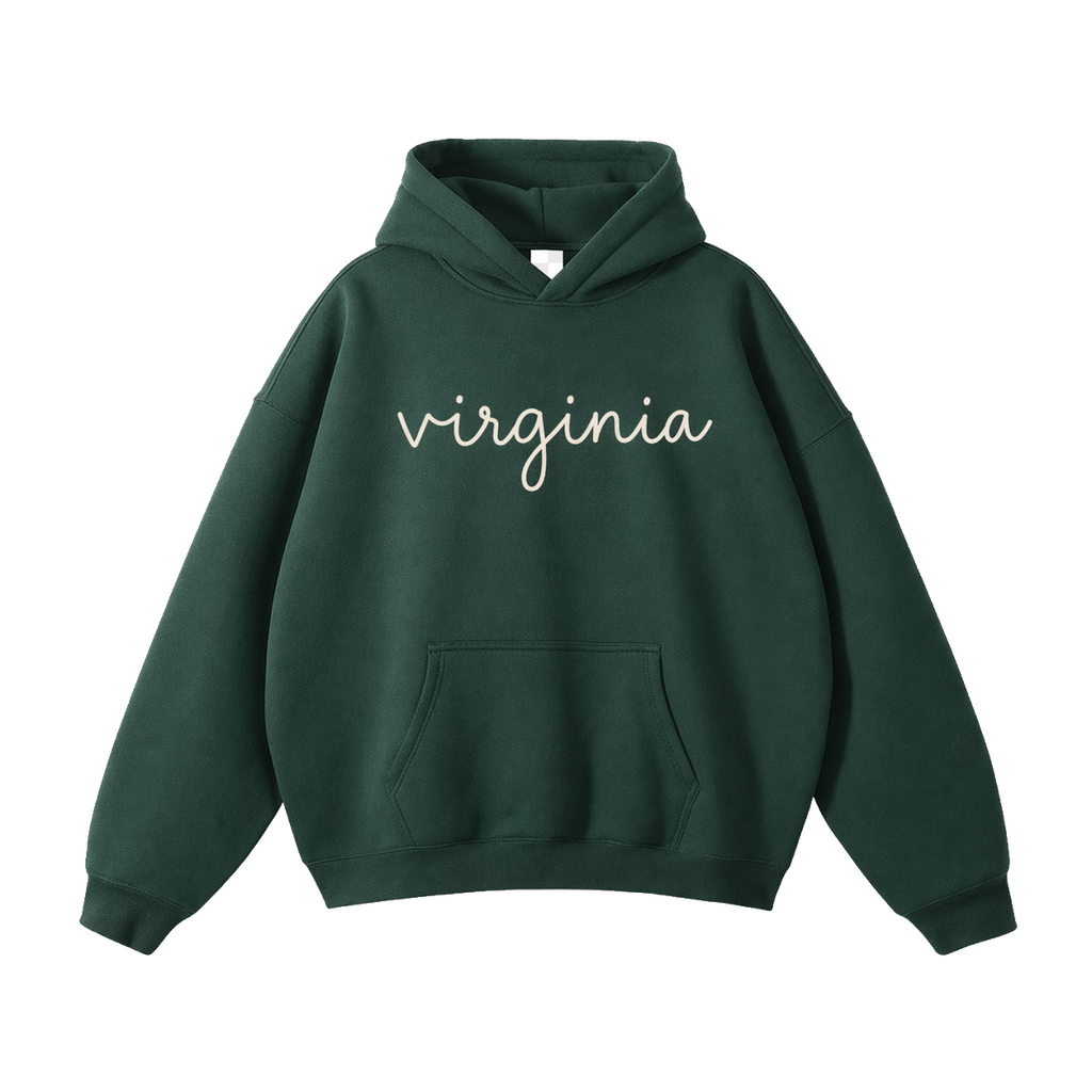 Collection 3 Virginia Oversize Fleeced Hoodie - Eden Green front