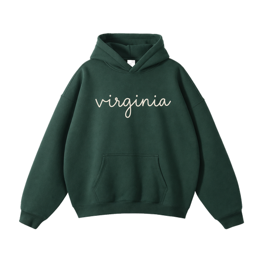 Collection 3 Virginia Oversize Fleeced Hoodie - Eden Green front