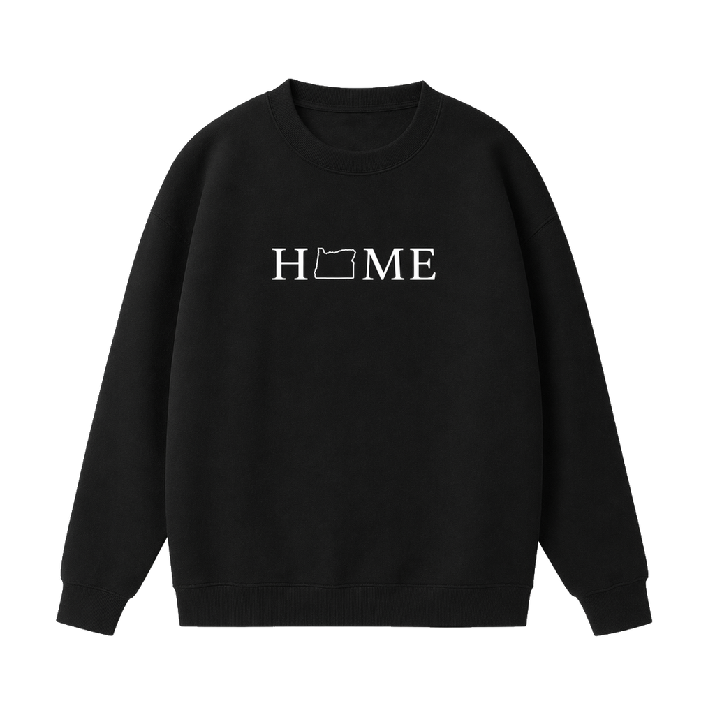 Collection 5 Oregon Essential Heavyweight Crewneck Sweatshirt - Black front