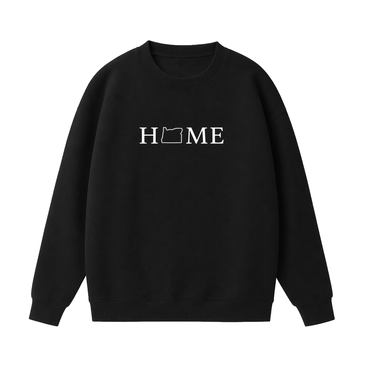 Collection 5 Oregon Essential Heavyweight Crewneck Sweatshirt - Black front