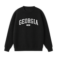 Collection 4 Georgia Essential Heavyweight Crewneck Sweatshirt - Black front