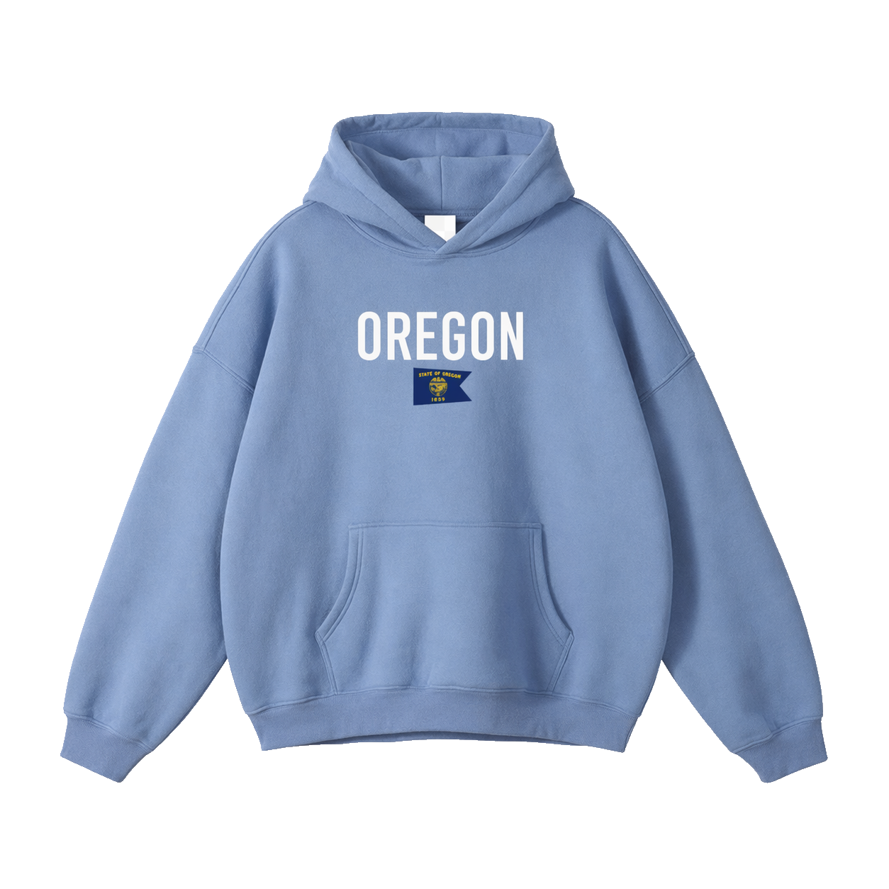 Collection 7 Oregon Oversize Fleeced Hoodie - Medium Blue front