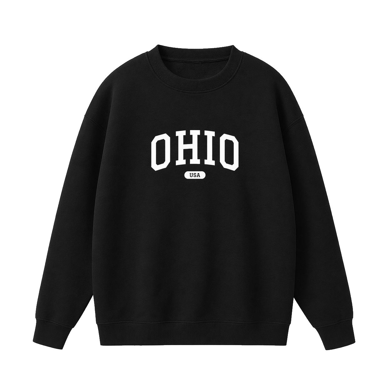 Collection 4 Ohio Essential Heavyweight Crewneck Sweatshirt - Black front