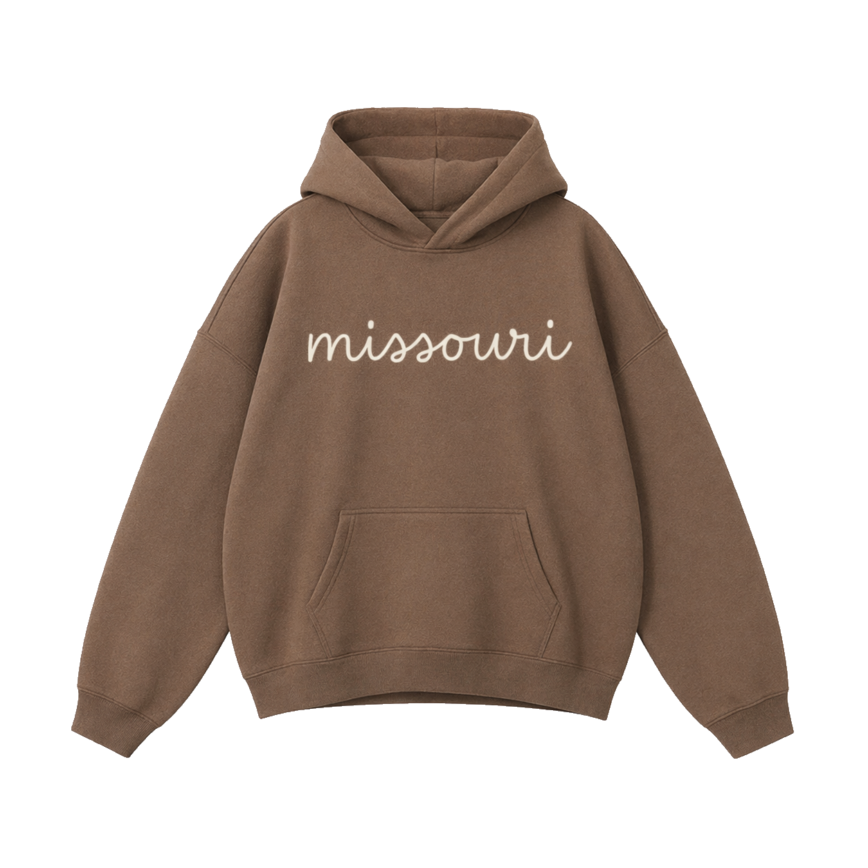Collection 3 Missouri Oversize Fleeced Hoodie - Brown front