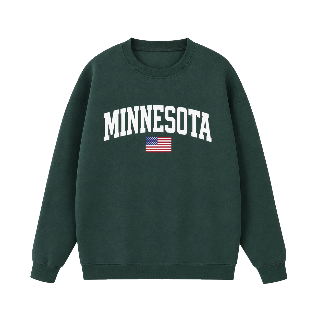 Collection 2 Minnesota Essential Heavyweight Crewneck Sweatshirt - Dark Green front