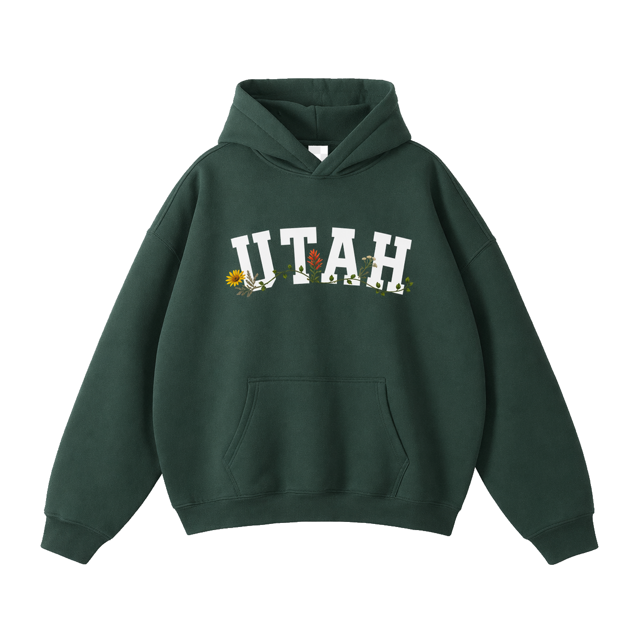 Collection 10 Utah Oversize Fleeced Hoodie - Eden Green front