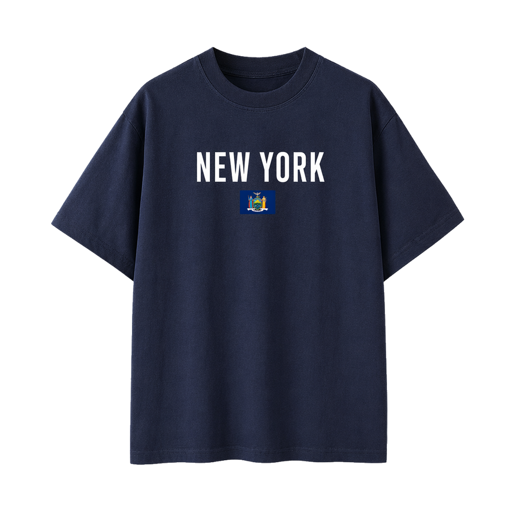 Collection 7 New York Essential Cotton T-Shirt - Navy Blue front