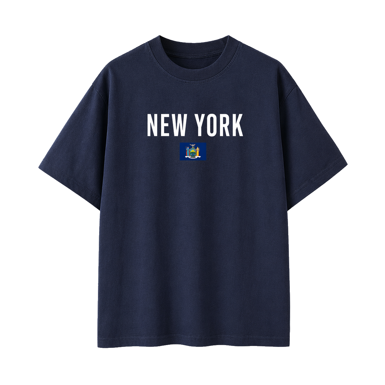 Collection 7 New York Essential Cotton T-Shirt - Navy Blue front