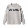 Collection 1 West Virginia Essential Heavyweight Crewneck Sweatshirt - Gray front