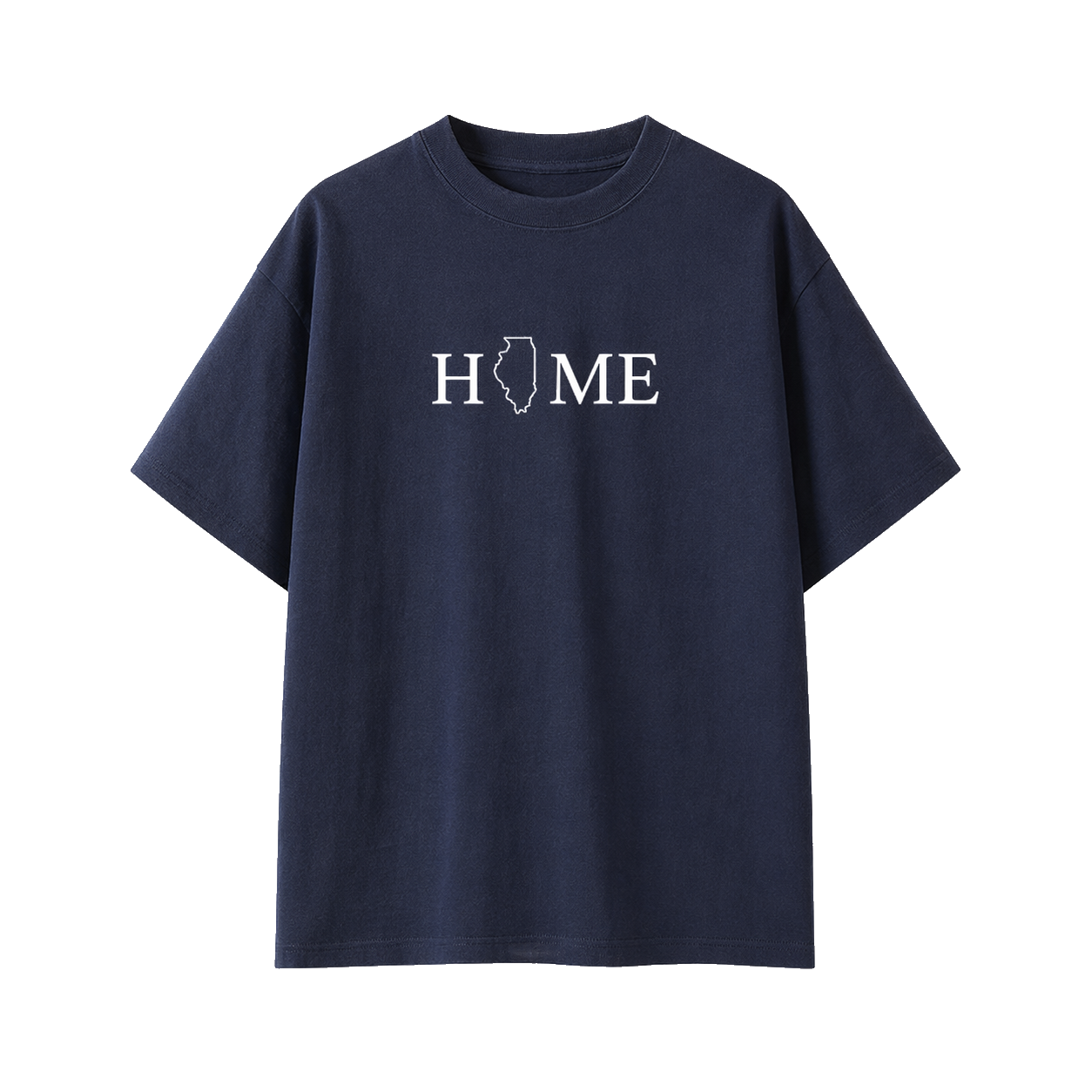 Collection 5 Illinois Essential Cotton T-Shirt - Navy Blue front
