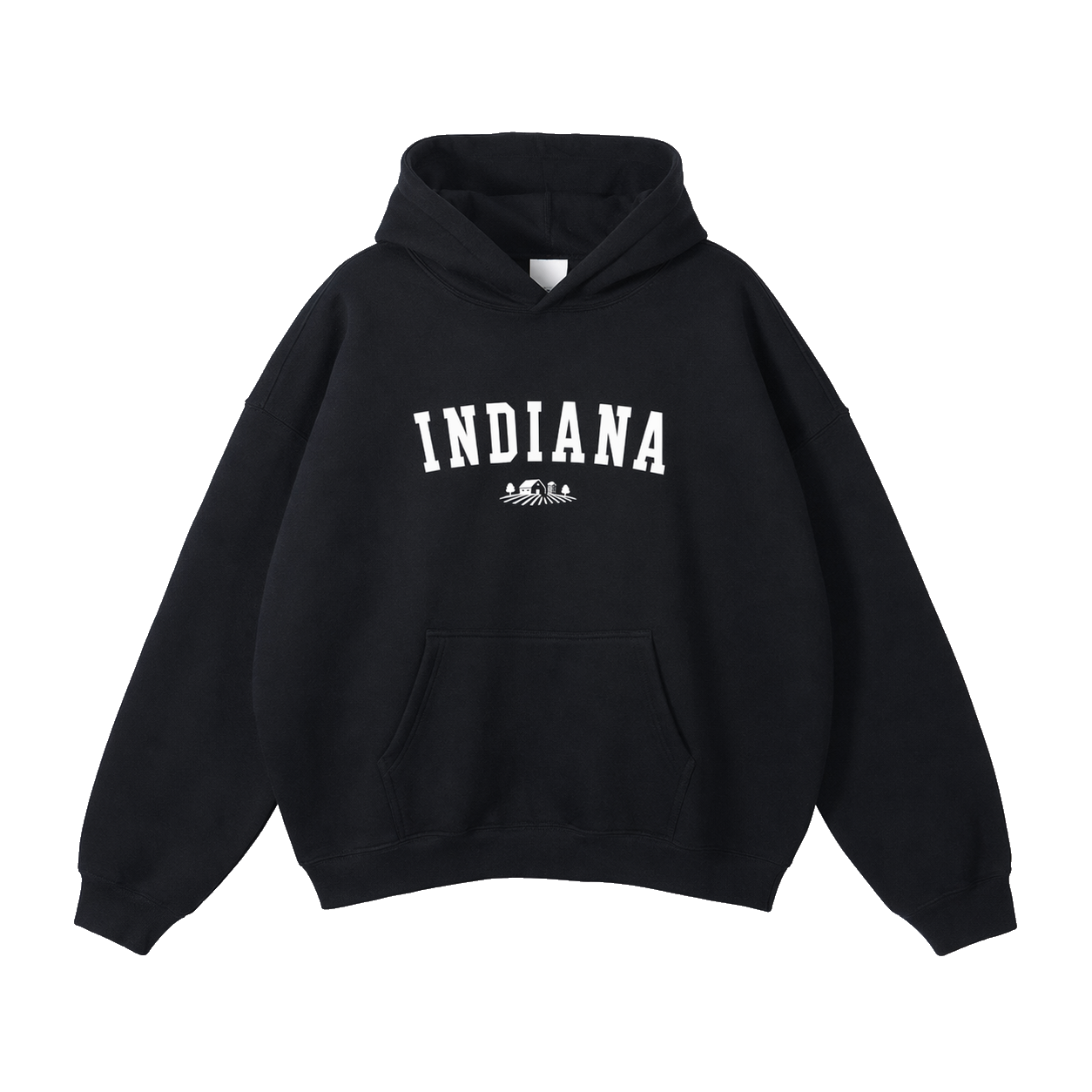 Collection 9 Indiana Oversize Fleeced Hoodie - Black front